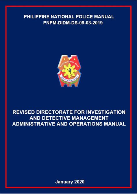 REVISED DIRECTORATE FOR INVESTIGATION AND DETECTIVE MANAGEMENT .